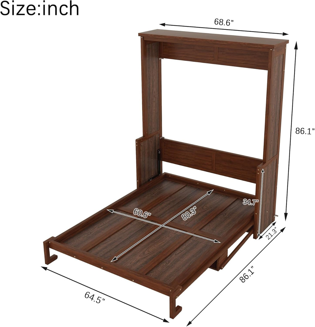 MURPHY BED QUEEN WITH SHELF & DESK