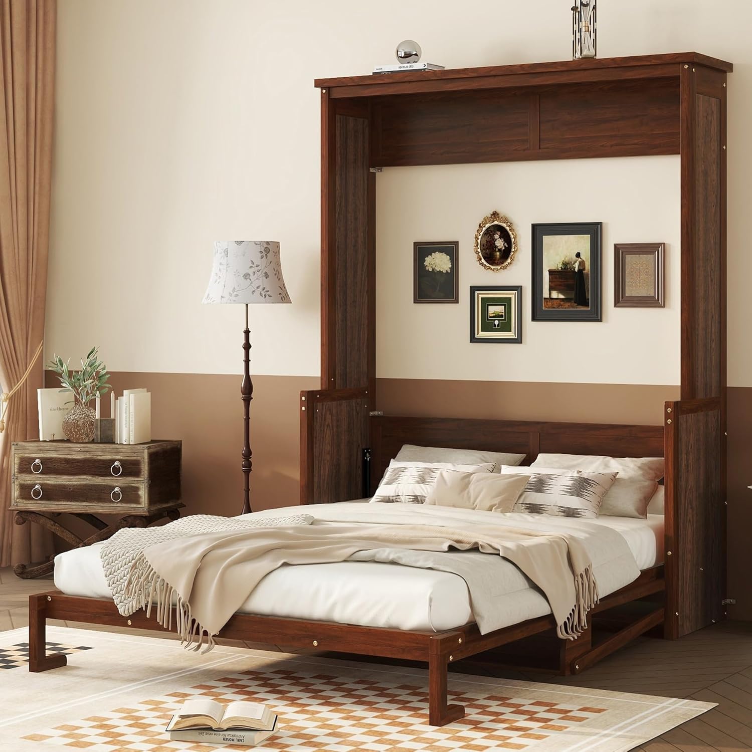 MURPHY BED QUEEN WITH SHELF & DESK