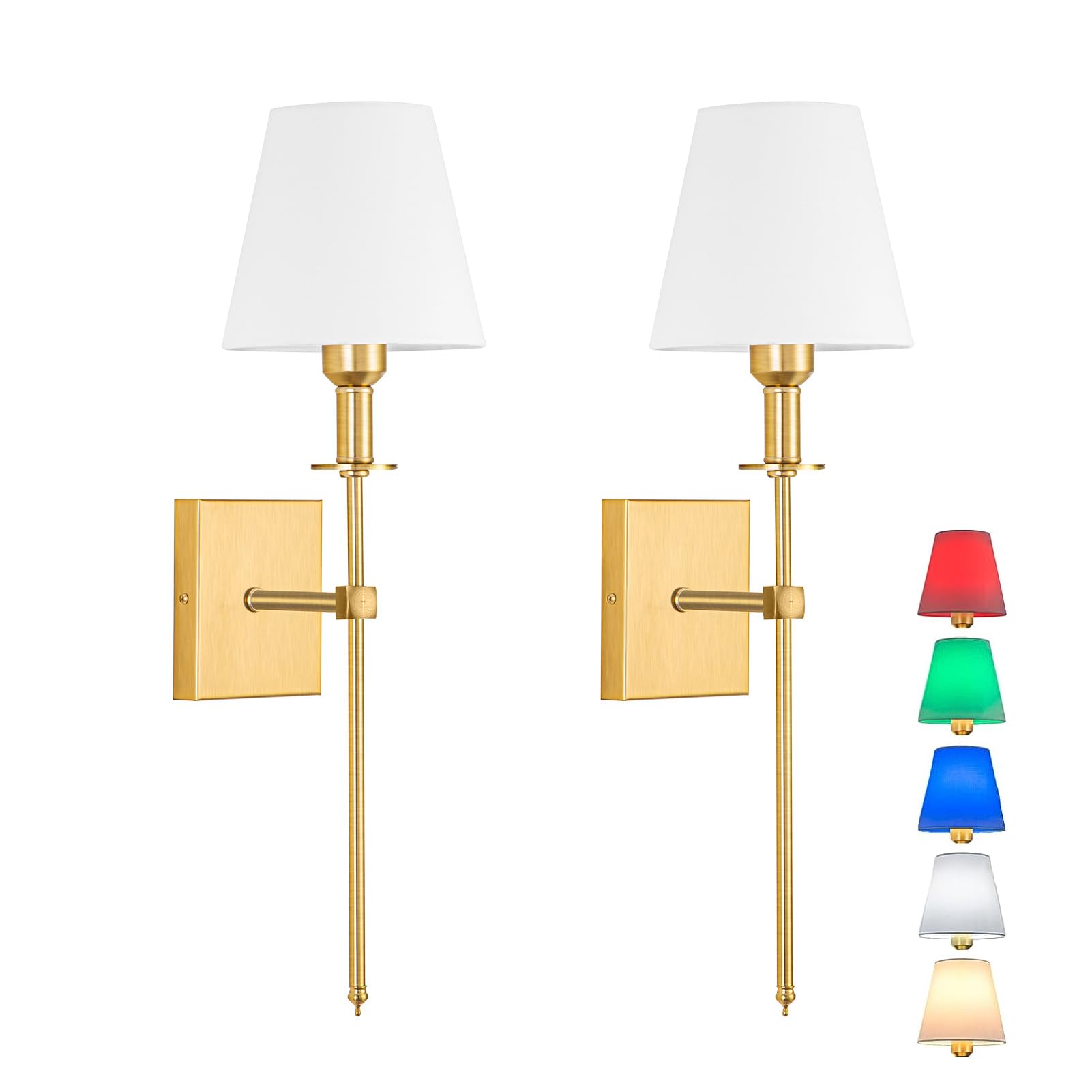 Battery Operated Wall Sconce Set Of 2,Rechargeable Wireless Wall Light With Remote 12 Colors Dimmable Bulbs