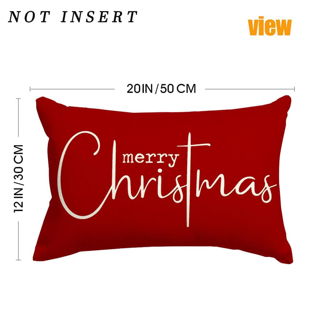 Christmas Pillow Covers 12x20 Inch