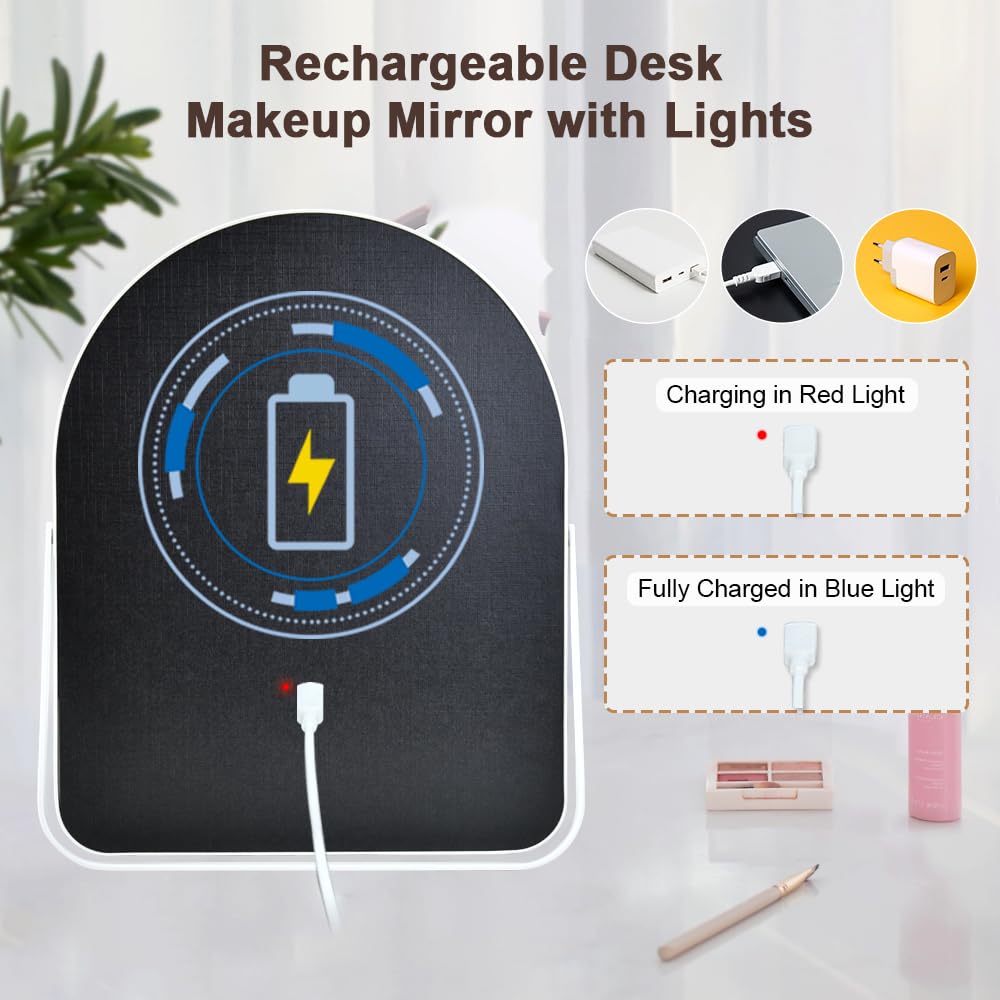 Rechargeable Vanity Mirror with Lights