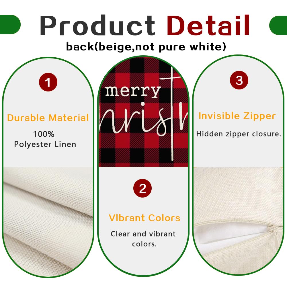 Christmas Pillow Covers 12x20 Inch
