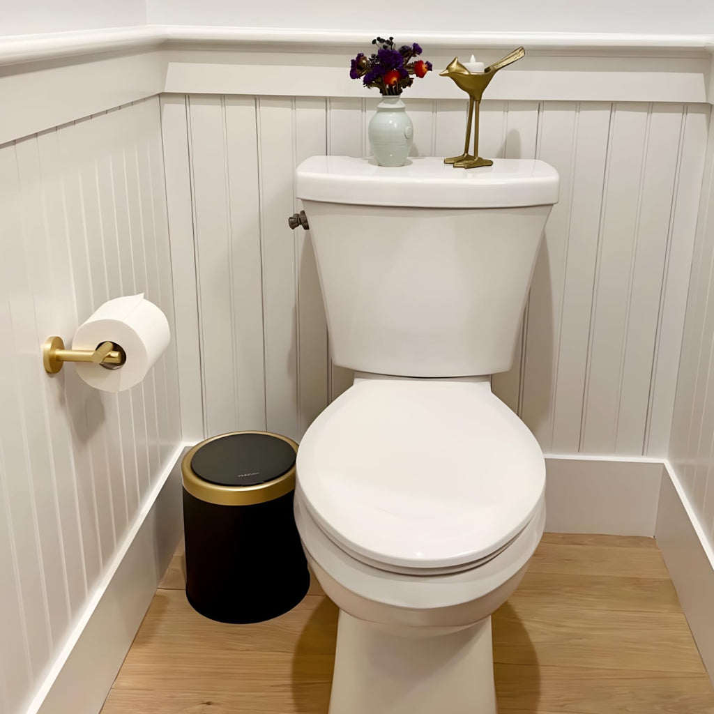 Automatic Motion Sensor Bathroom Trash Can with Lid, 10.5 Liter / 2.8 Gallon