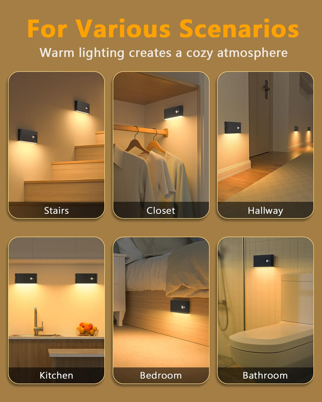 Motion Sensor Night Lights(4-Pack)