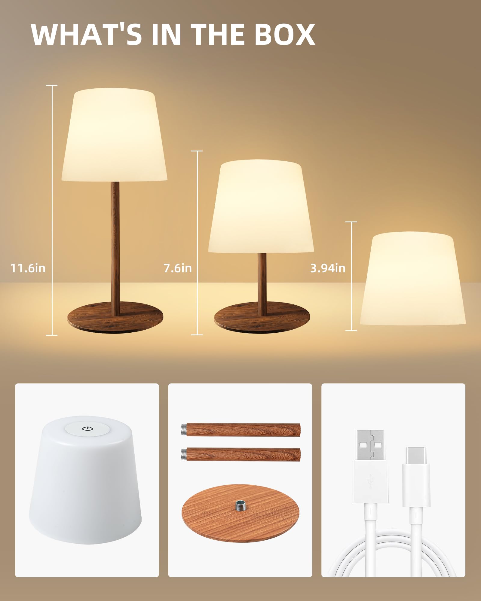 IP65 Waterproof 4500mAh Rechargeble Shower Lamp, Dimmable