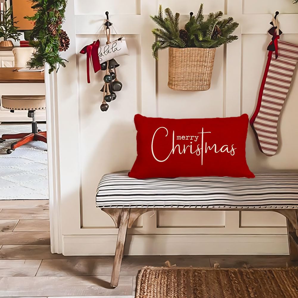 Christmas Pillow Covers 12x20 Inch