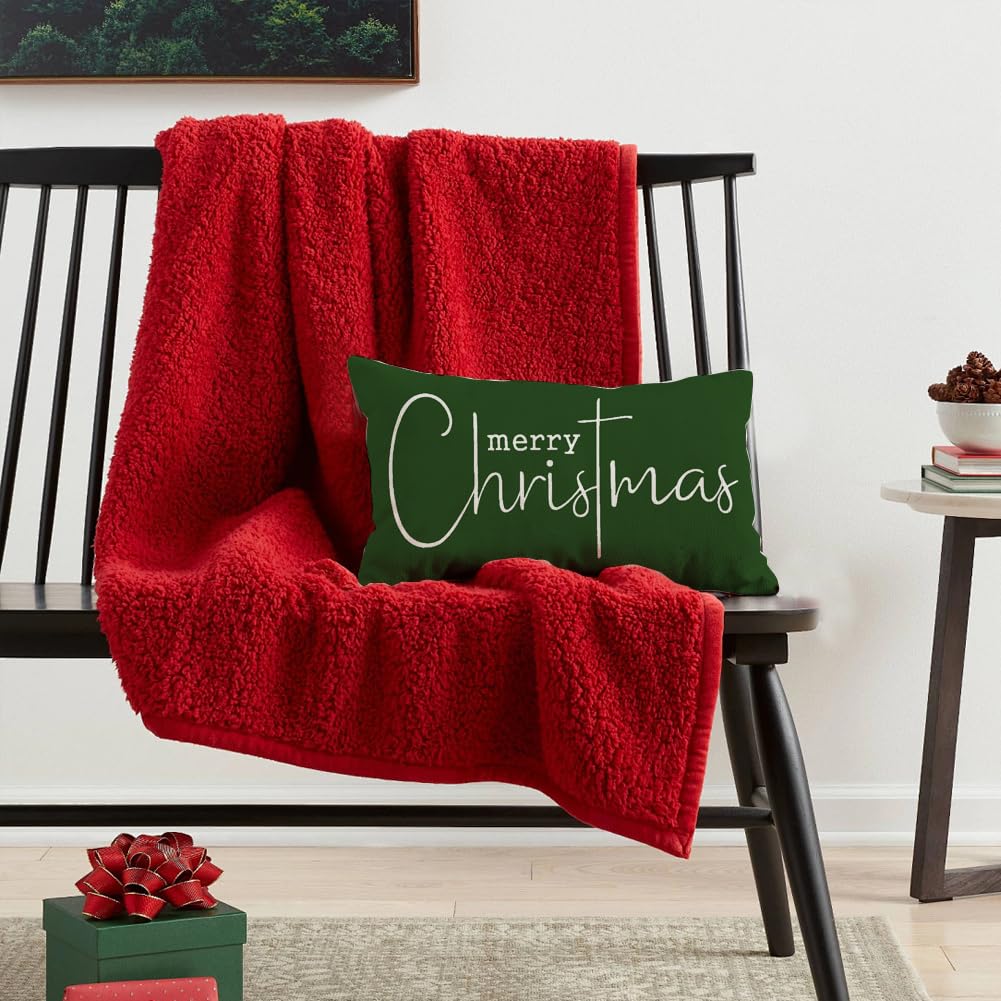 Christmas Pillow Covers 12x20 Inch