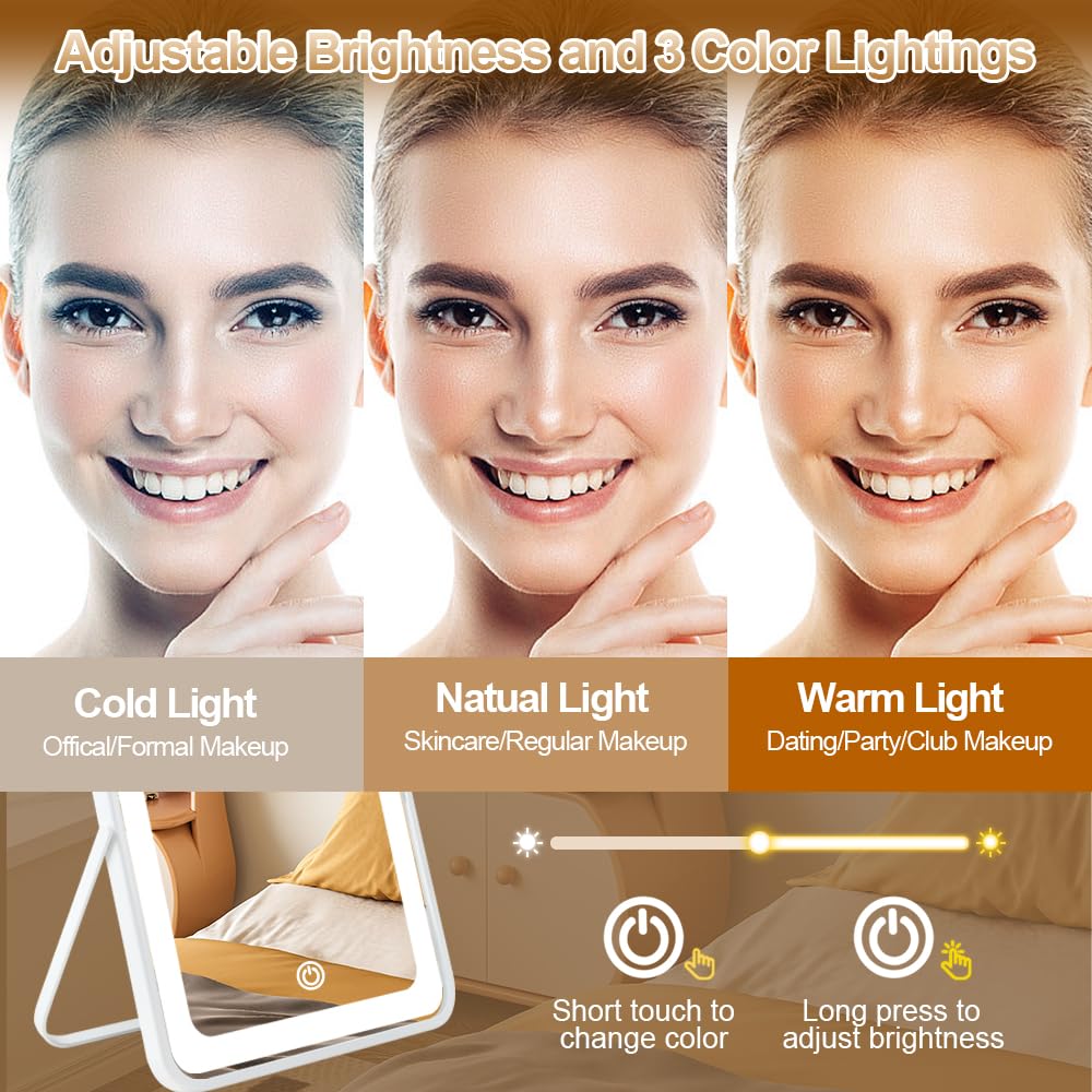 Rechargeable Vanity Mirror with Lights
