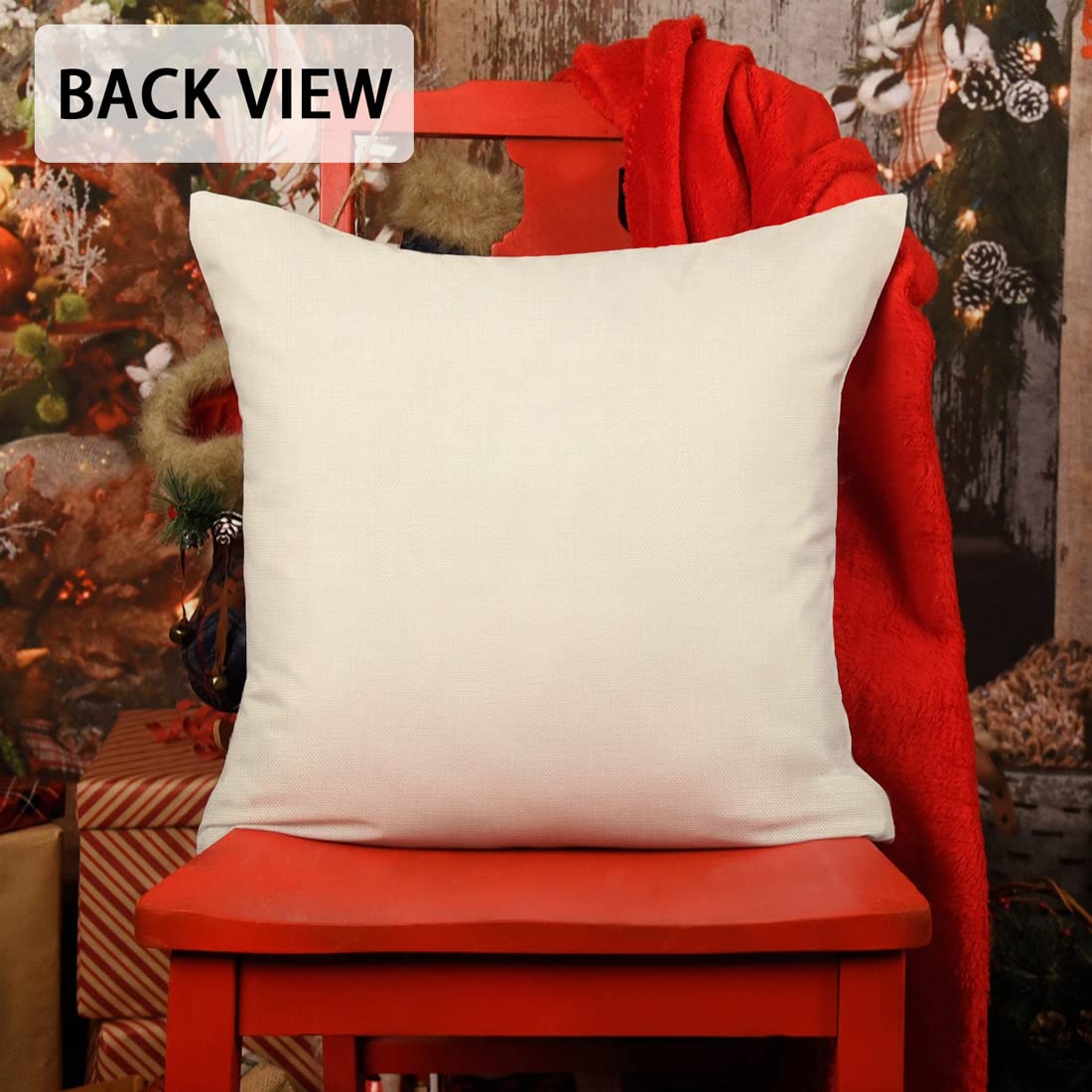 Red Christmas Pillow Covers 18x18 Set of 4