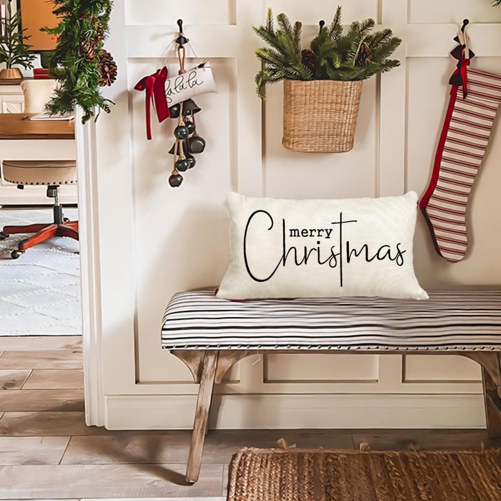Christmas Pillow Covers 12x20 Inch