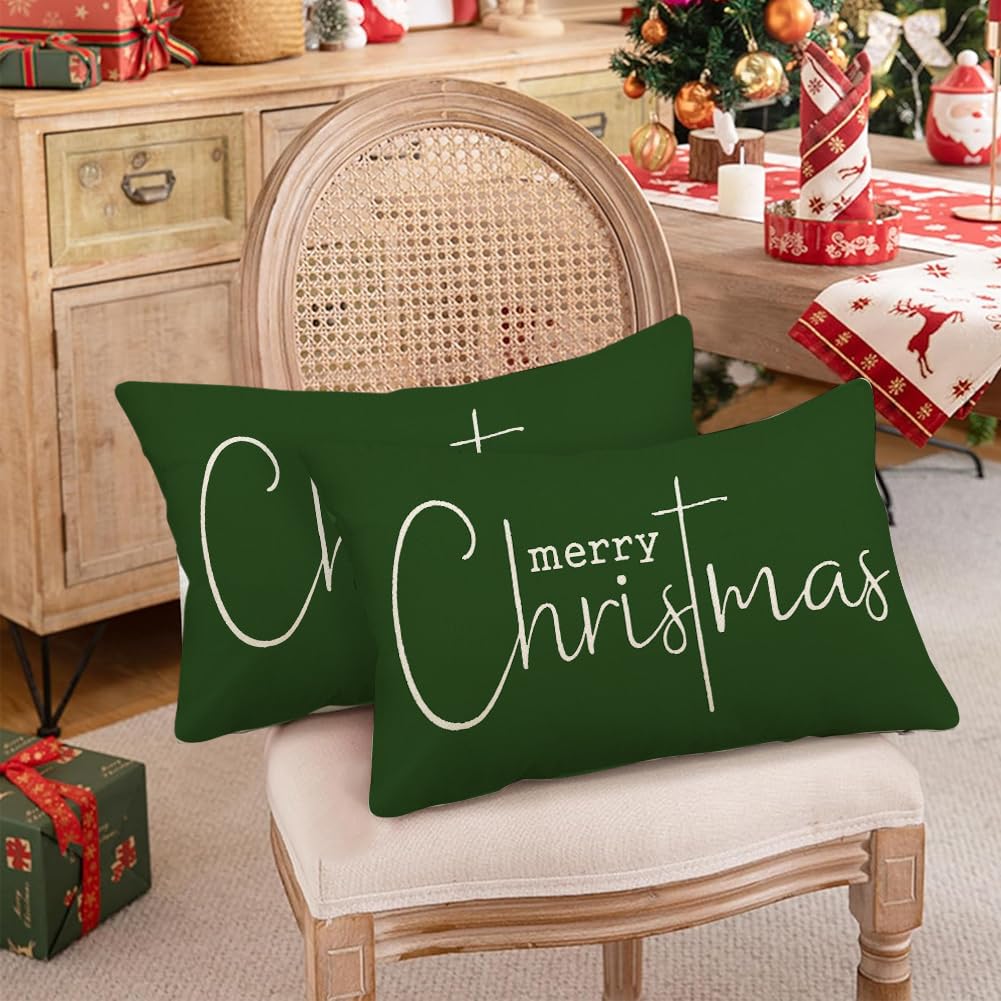 Christmas Pillow Covers 12x20 Inch