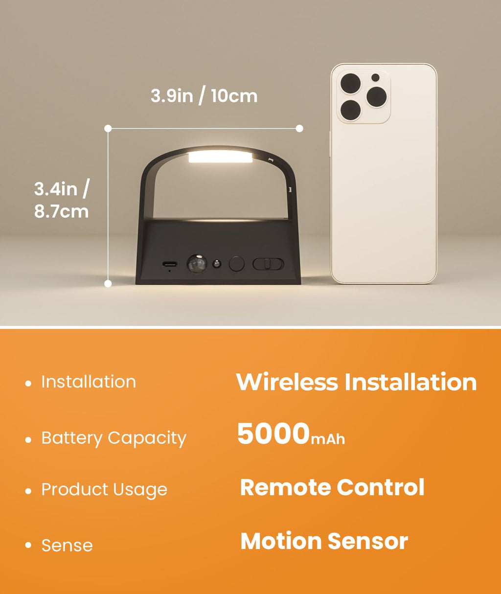 Motion Sensor Wall Light with Remote Control 3 Colors