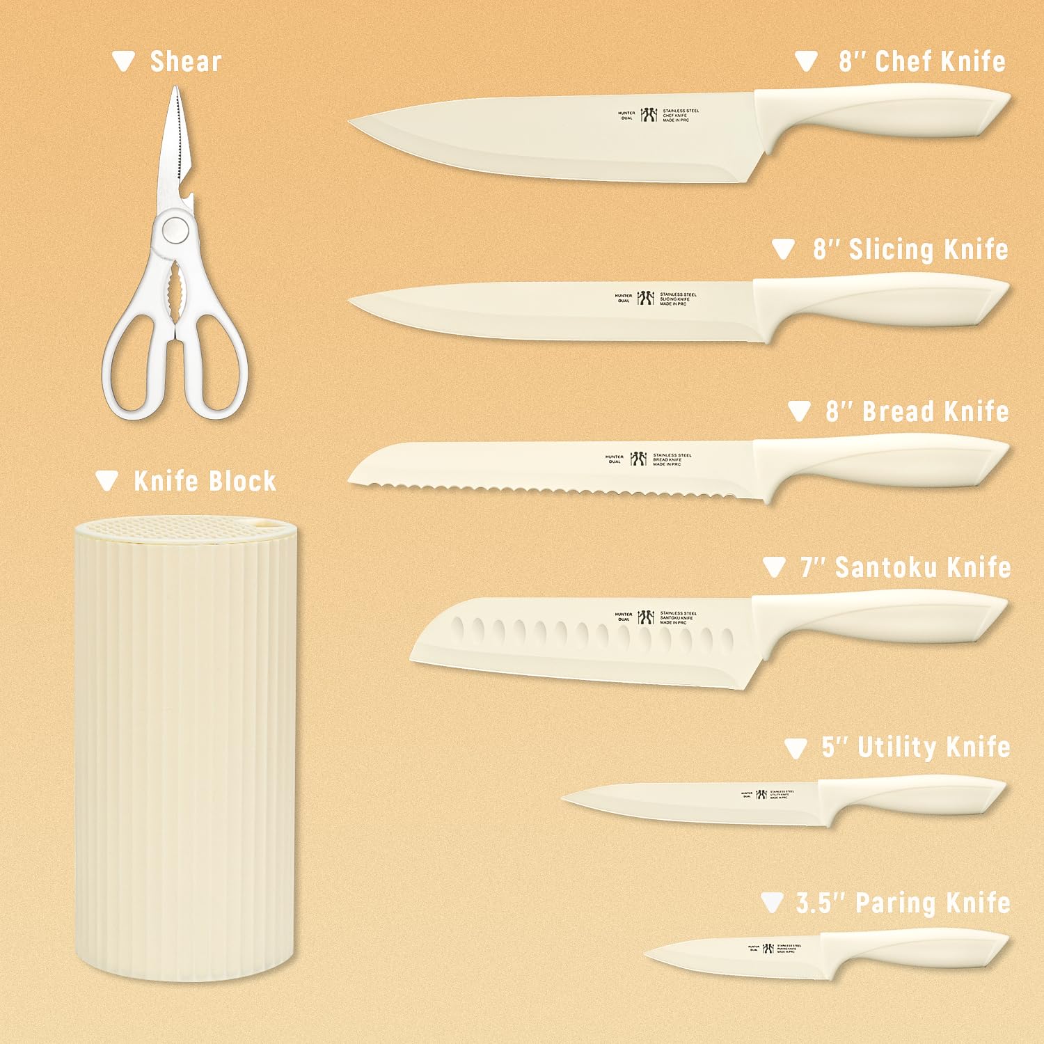 8-Piece Kitchen Knife Set for Chef