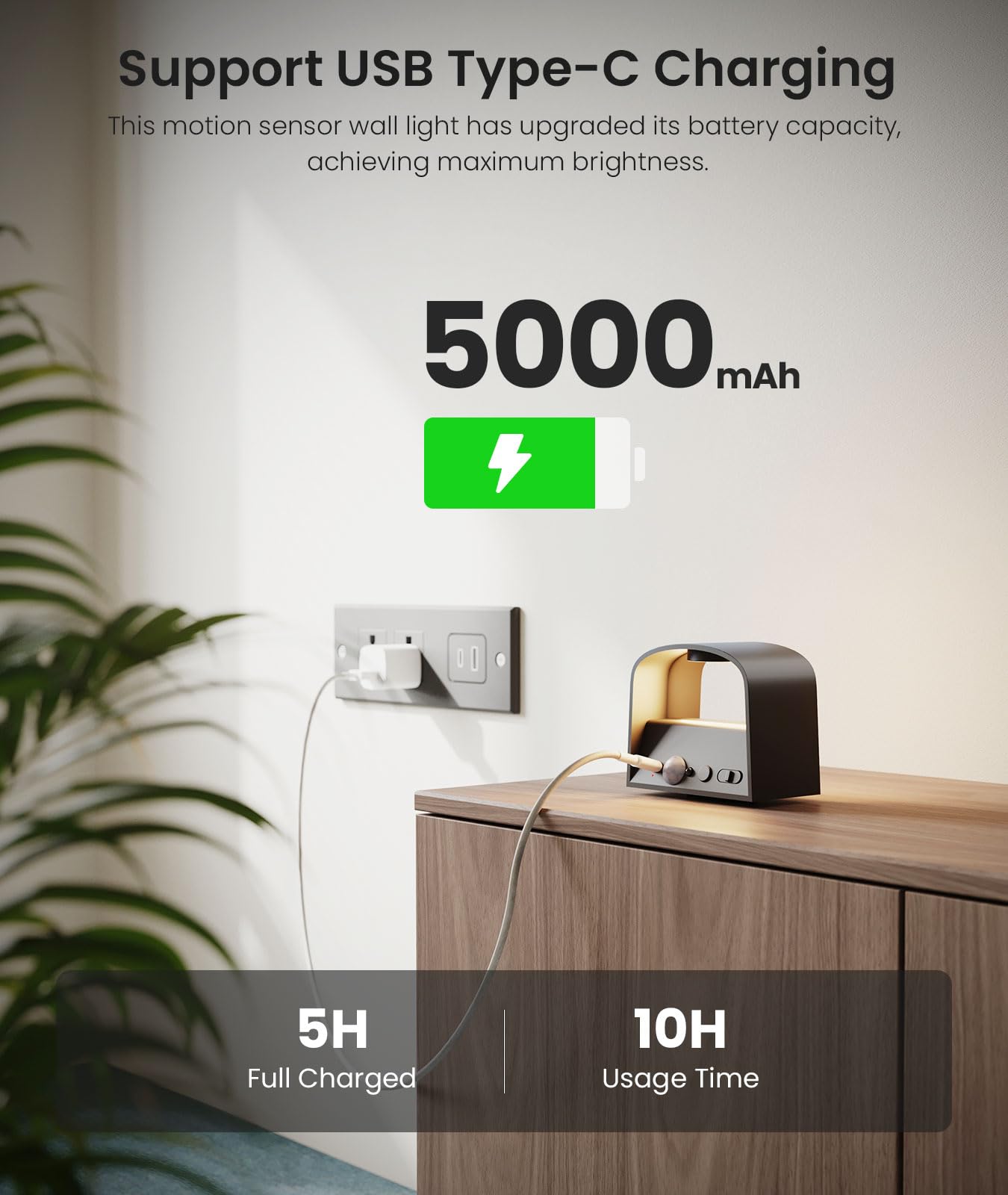 Motion Sensor Wall Light with Remote Control 3 Colors