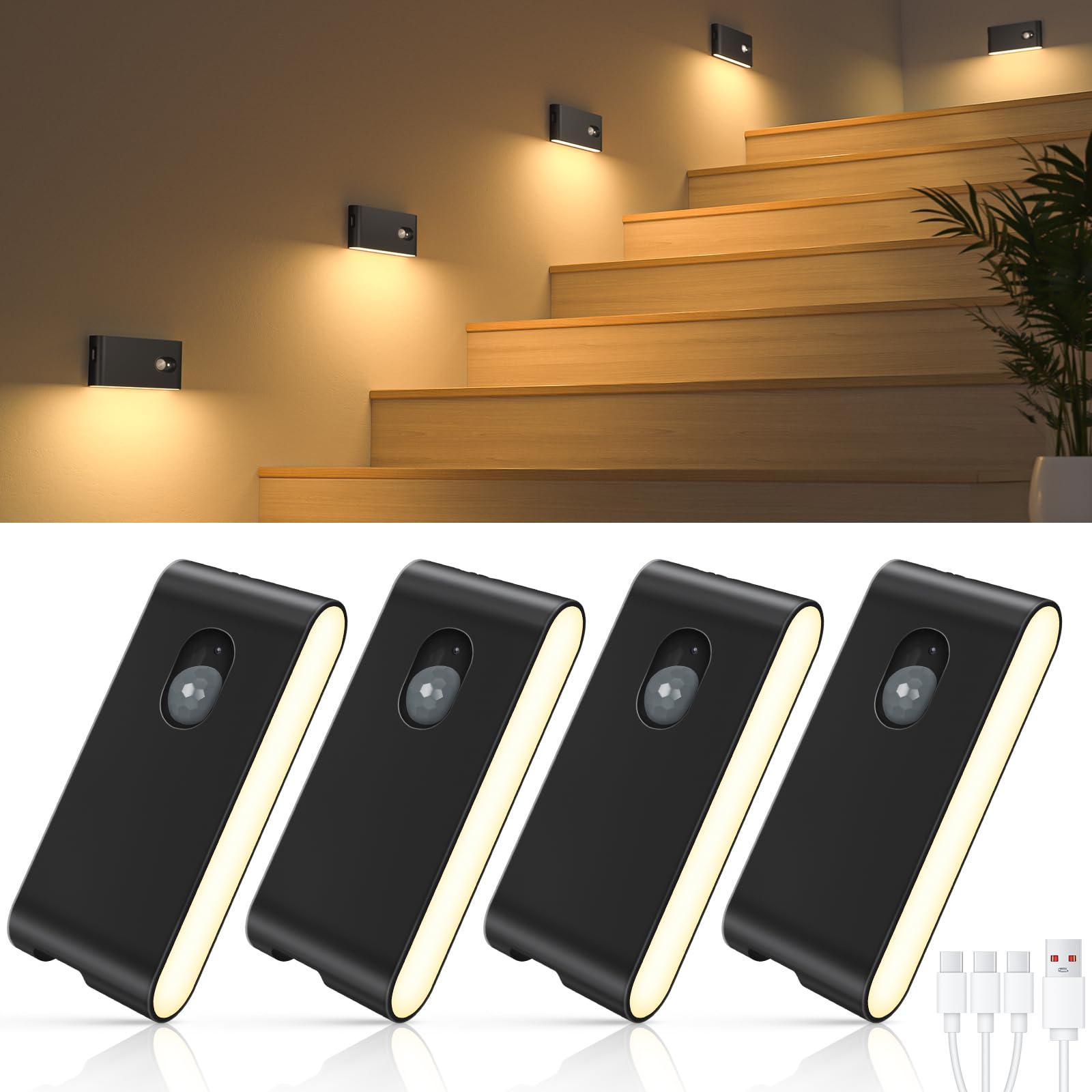 Motion Sensor Night Lights(4-Pack)