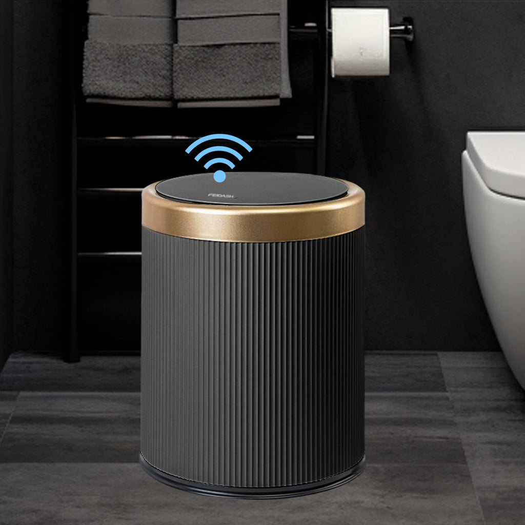 Automatic Motion Sensor Bathroom Trash Can with Lid, 10.5 Liter / 2.8 Gallon