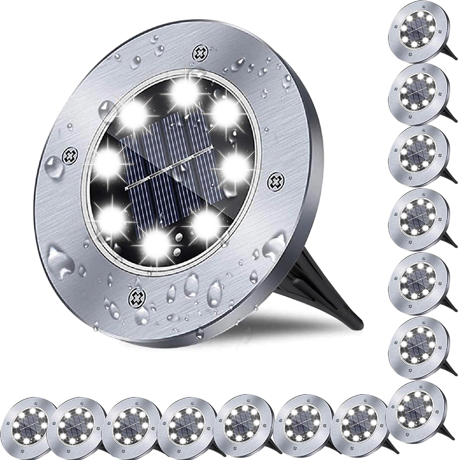 Upgraded Outdoor Garden Waterproof Bright in-Ground Light