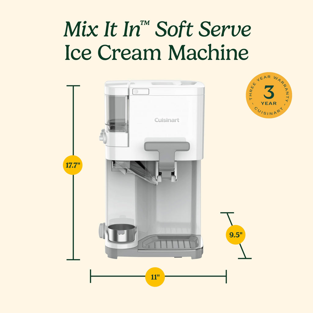 Soft Serve Ice Cream Machine- Mix It In Ice Cream Maker for Frozen Yogurt