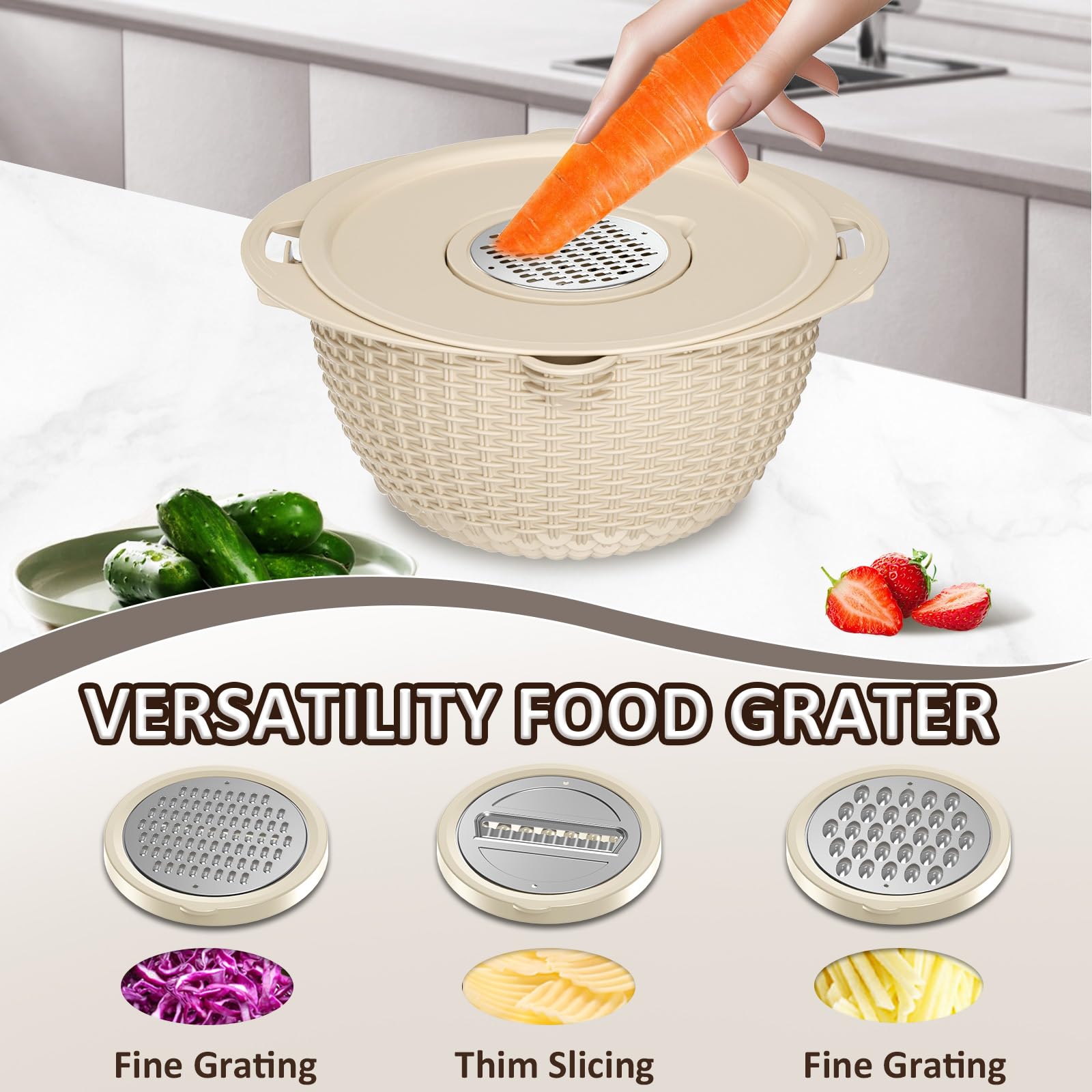 4-1 Colander with Mixing Bowls Set