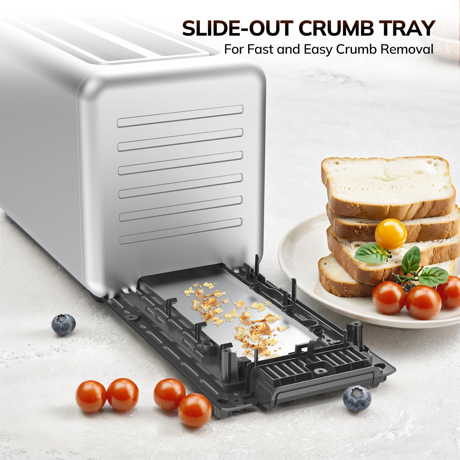 4 Slice Digital Smart Toaster with TouchScreen, Memory Function