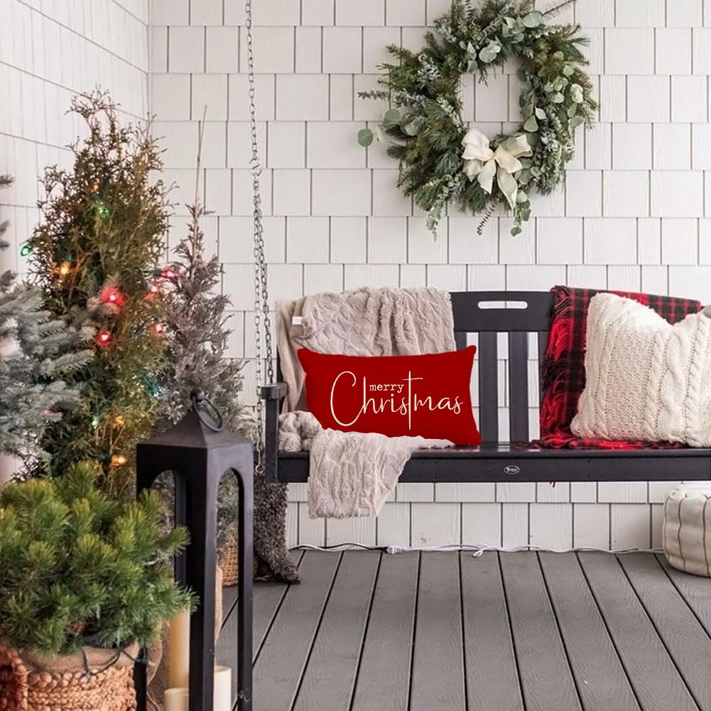 Christmas Pillow Covers 12x20 Inch