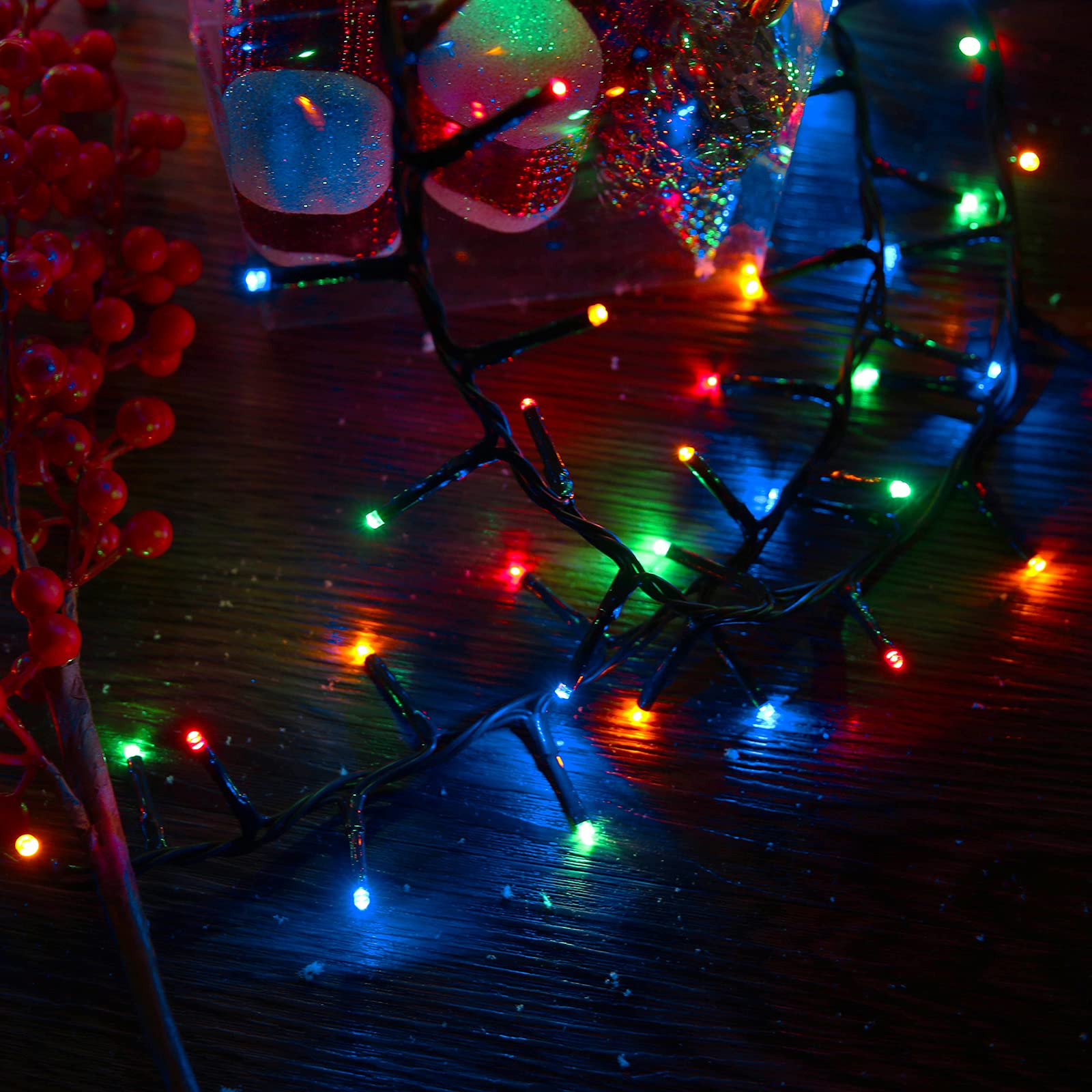 AWQ 500 LED 49ft Christmas Cluster Lights String Lights