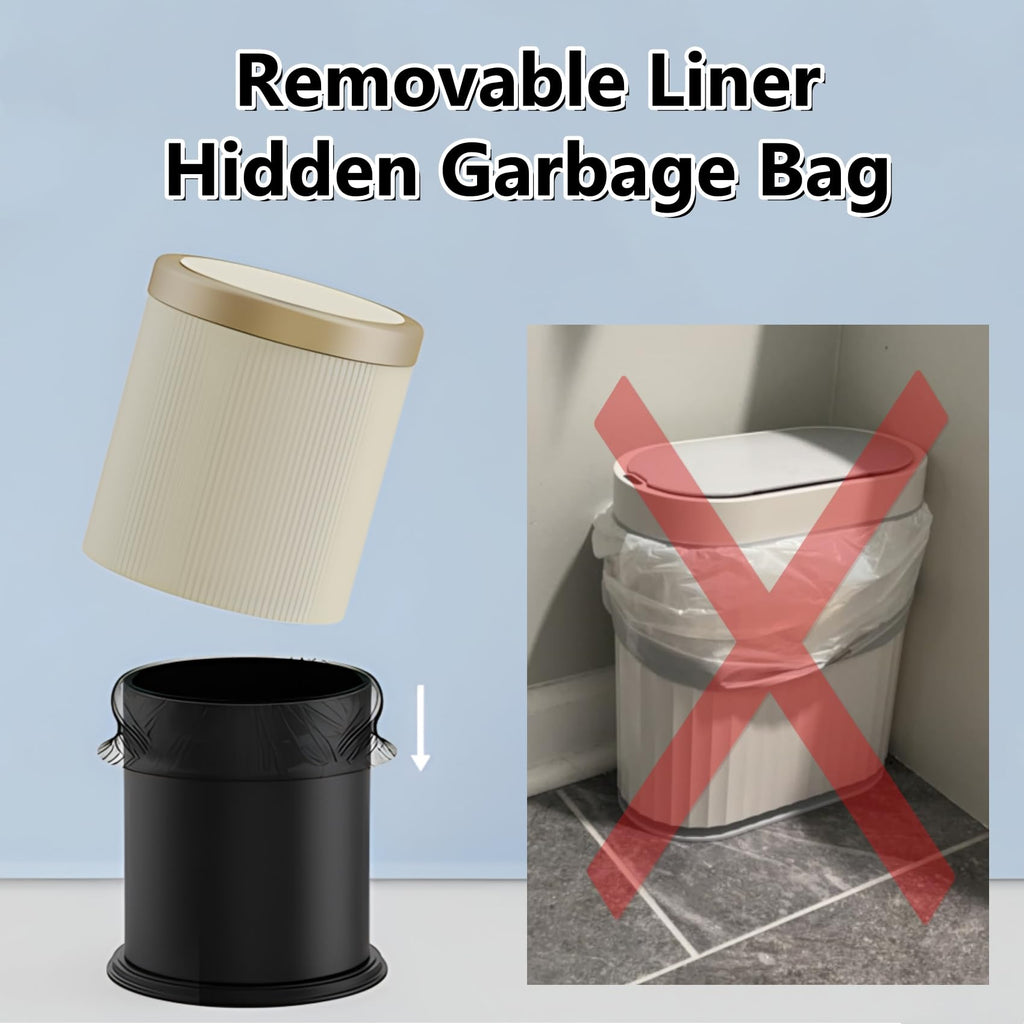 Automatic Motion Sensor Bathroom Trash Can with Lid, 10.5 Liter / 2.8 Gallon