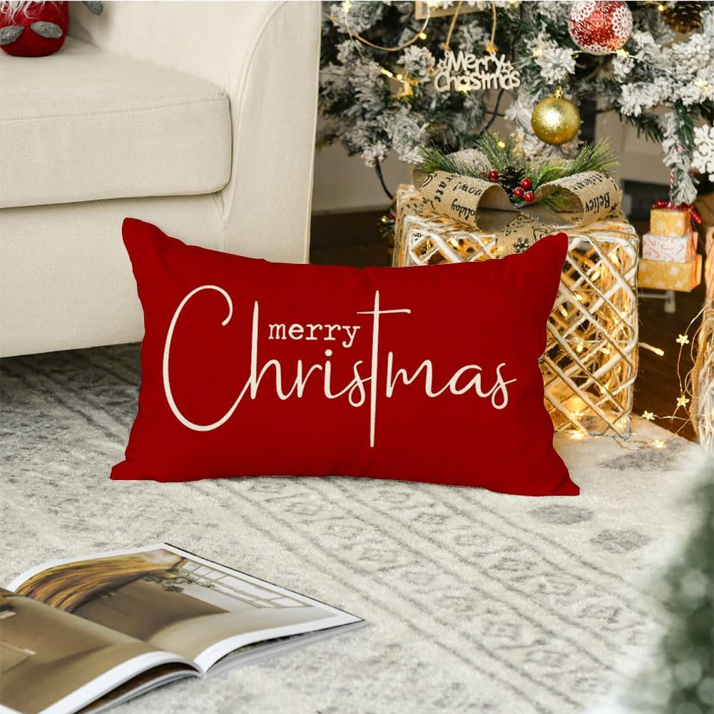 Christmas Pillow Covers 12x20 Inch