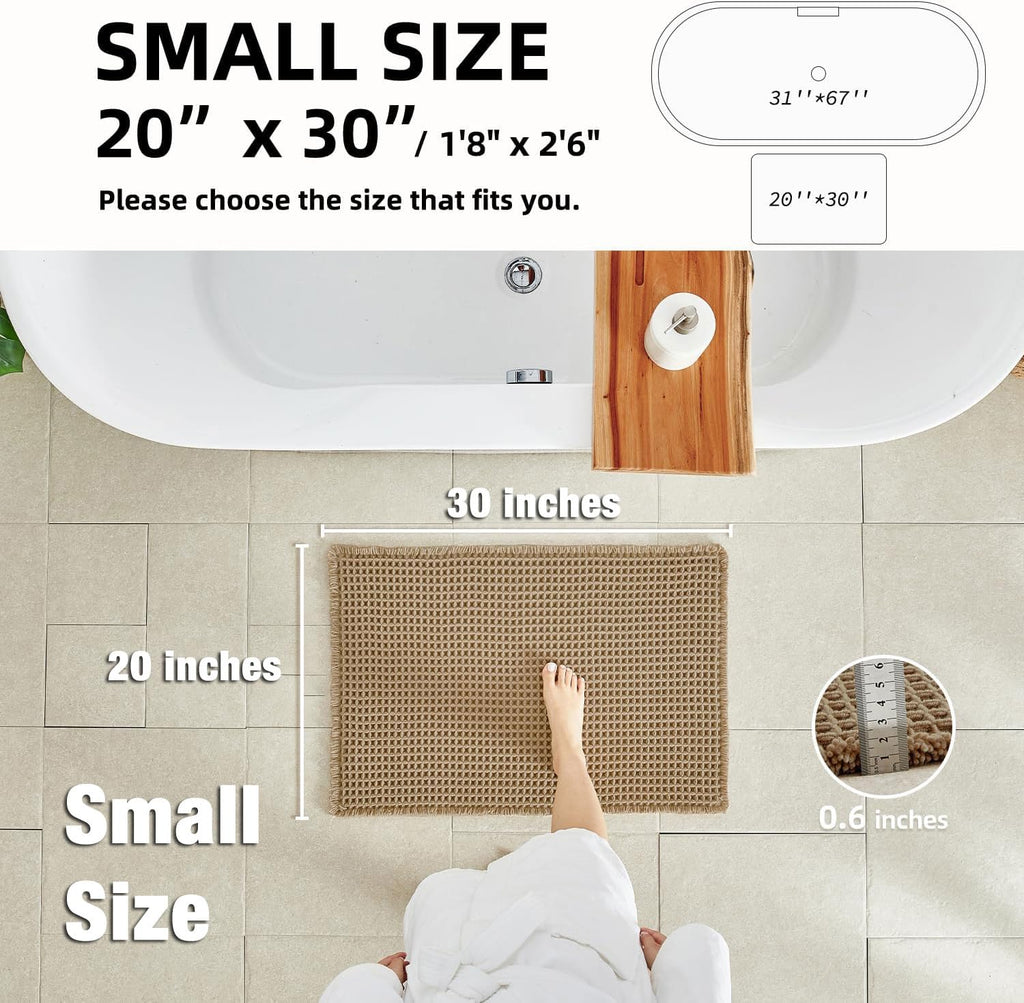 Non Slip Washable Super Absorbent Quick Dry Farmhouse Bathroom Decor, 30"x20"