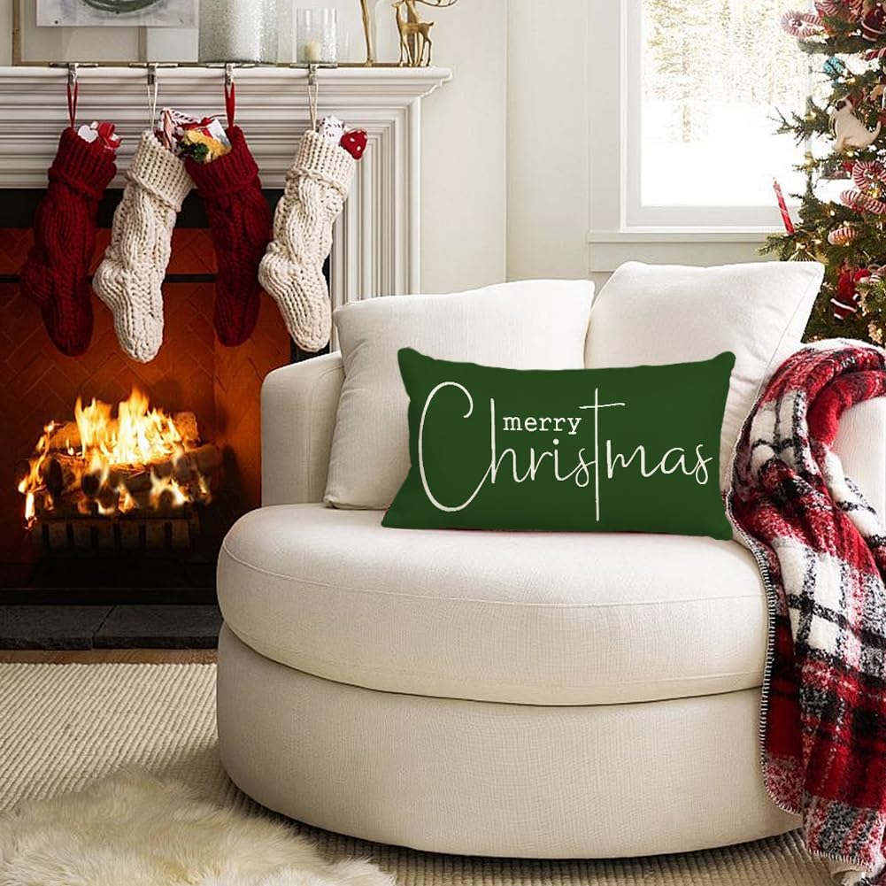Christmas Pillow Covers 12x20 Inch