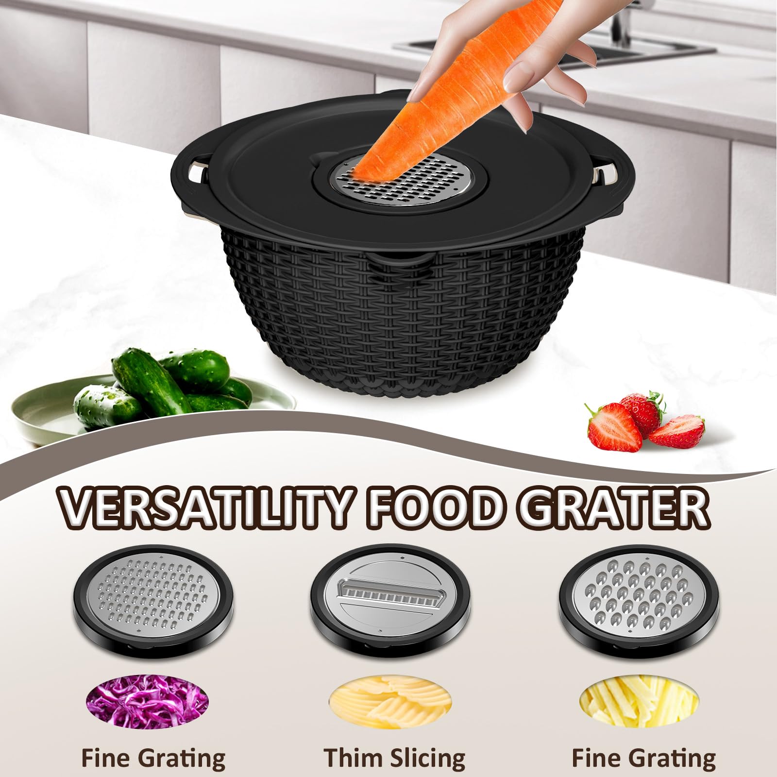 4-1 Colander with Mixing Bowls Set