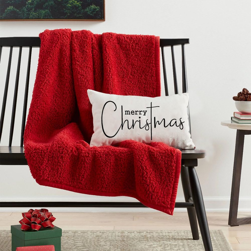 Christmas Pillow Covers 12x20 Inch