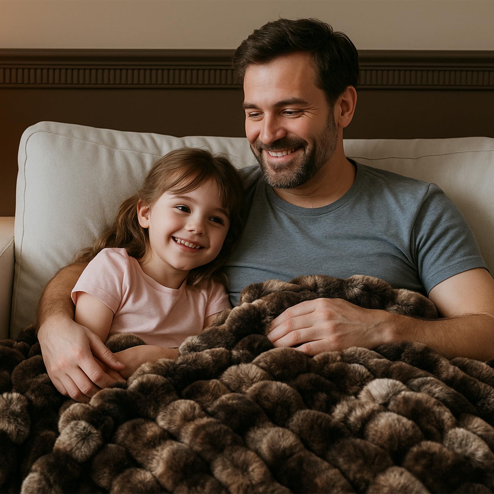 Mocha Throw Blanket for Couch