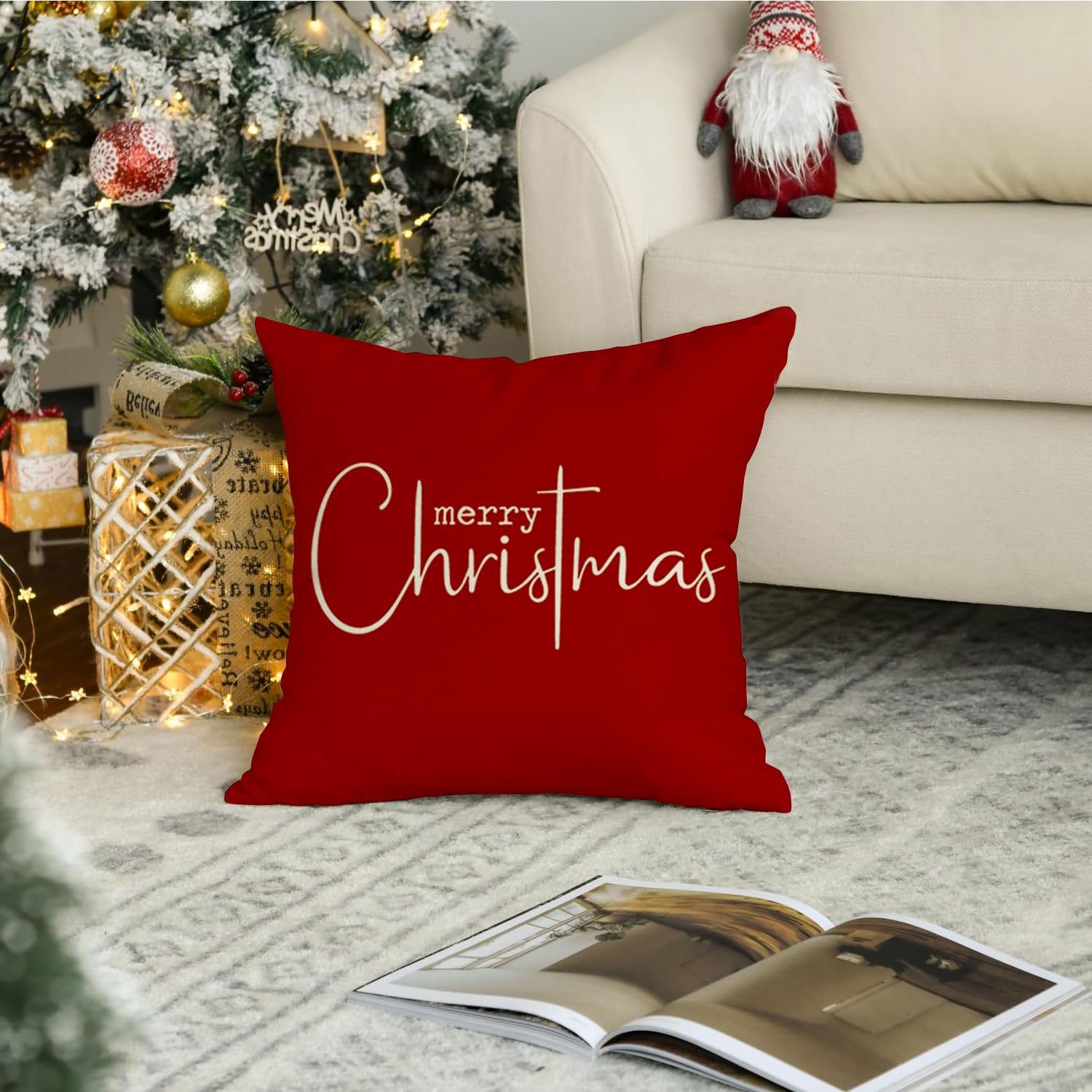 Christmas Pillow Covers 12x20 Inch