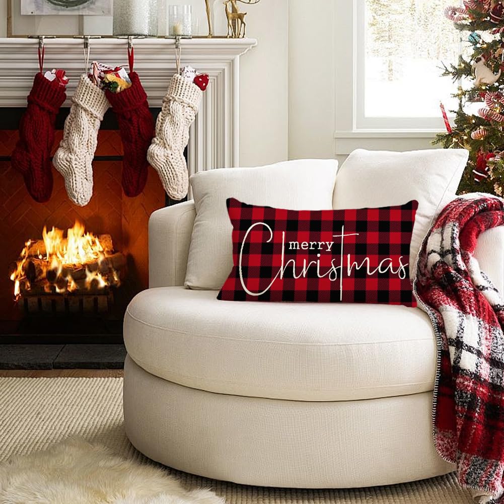 Christmas Pillow Covers 12x20 Inch
