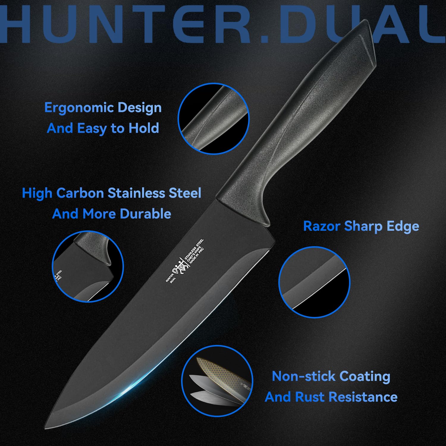 8-Piece Kitchen Knife Set for Chef