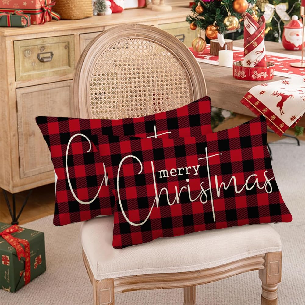 Christmas Pillow Covers 12x20 Inch