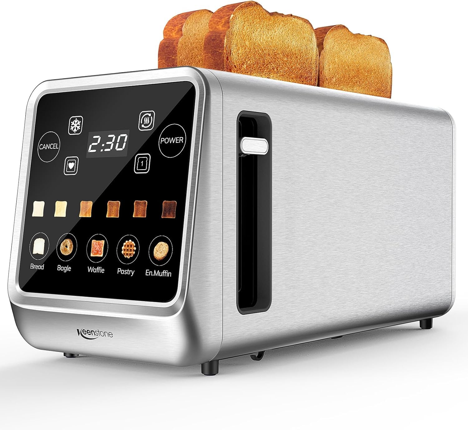 4 Slice Digital Smart Toaster with TouchScreen, Memory Function