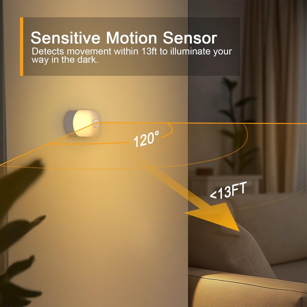 Motion Sensor, Portable Mini Warm White LED Stick-on Closet Light,