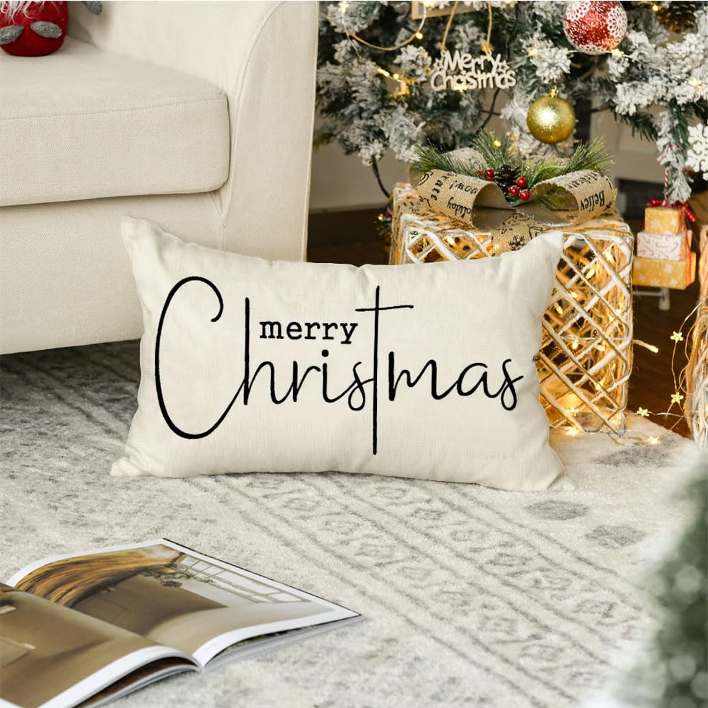 Christmas Pillow Covers 12x20 Inch