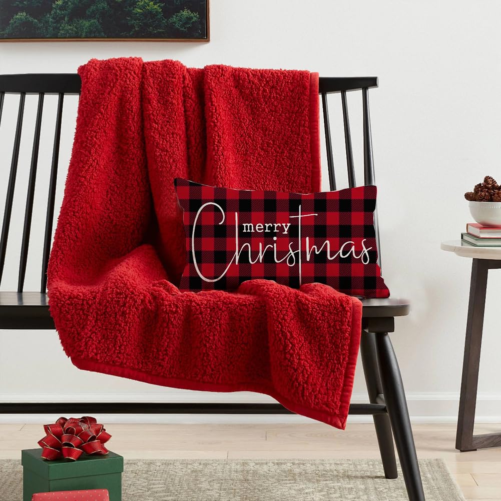 Christmas Pillow Covers 12x20 Inch