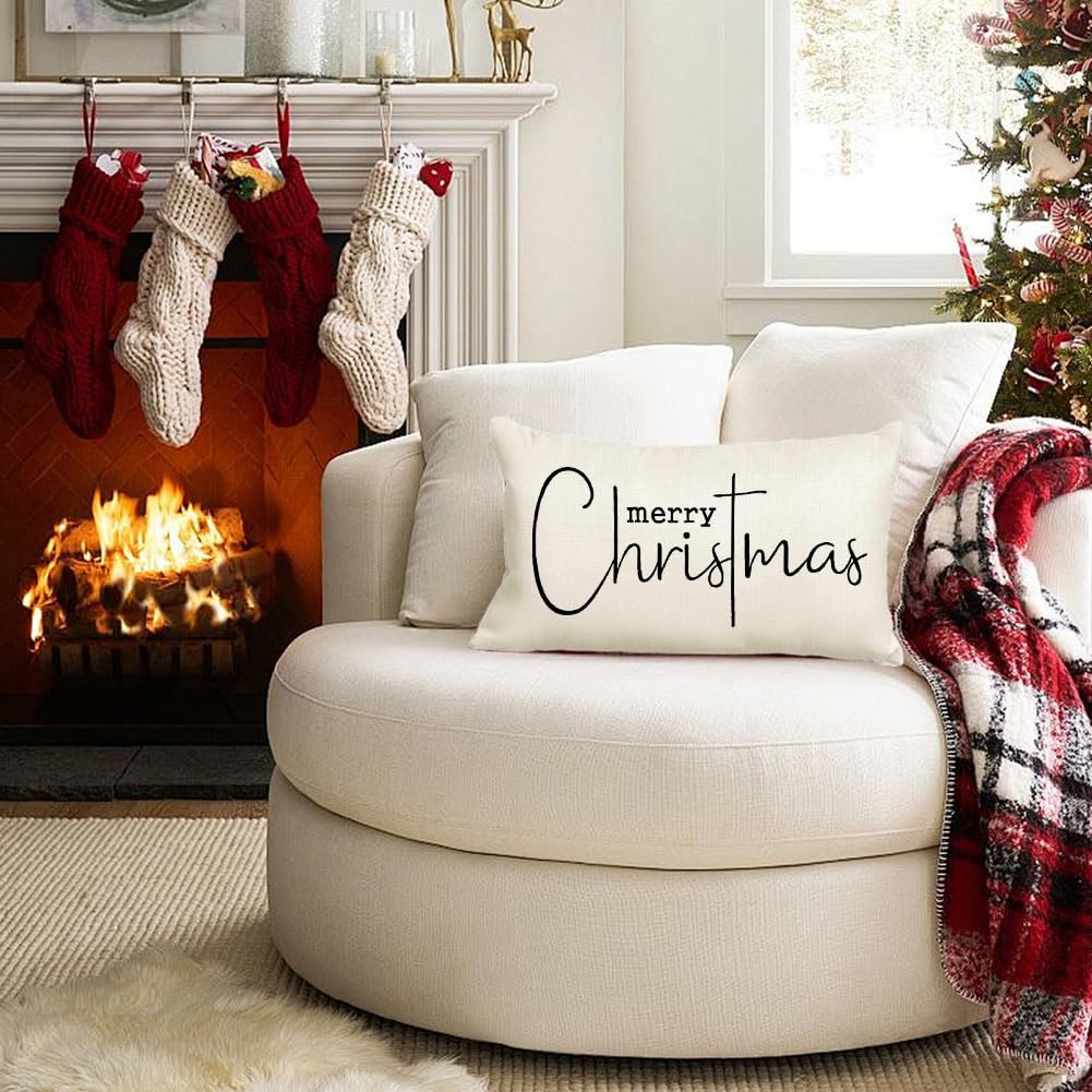 Christmas Pillow Covers 12x20 Inch