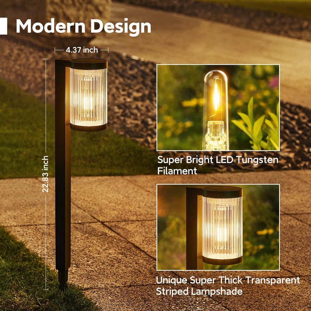 6 Pack Upgraded Outdoor Solar Lights