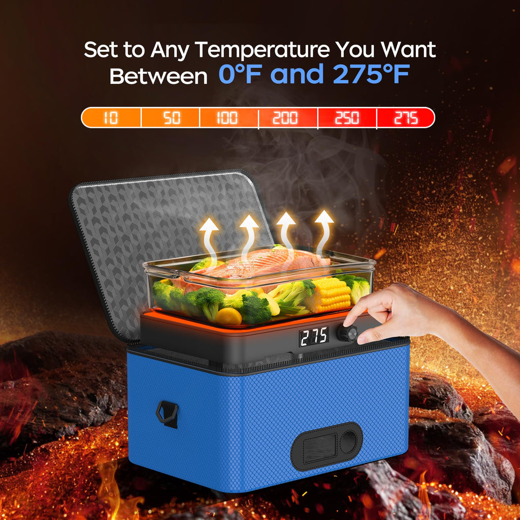 Portable Microwave, 12V 24V 110V-240V Car Food Warmer Portable Personal Mini Oven