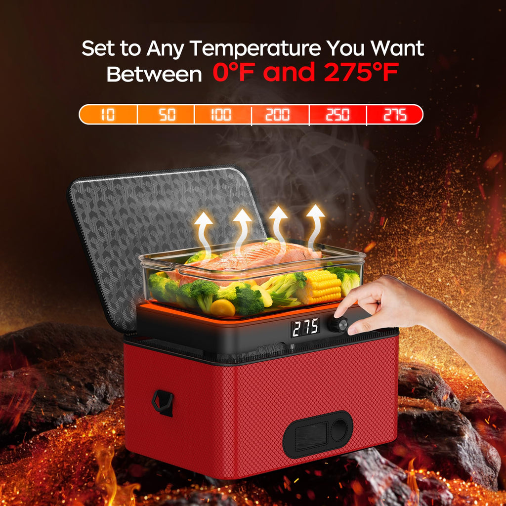 Portable Microwave, 12V 24V 110V-240V Car Food Warmer Portable Personal Mini Oven