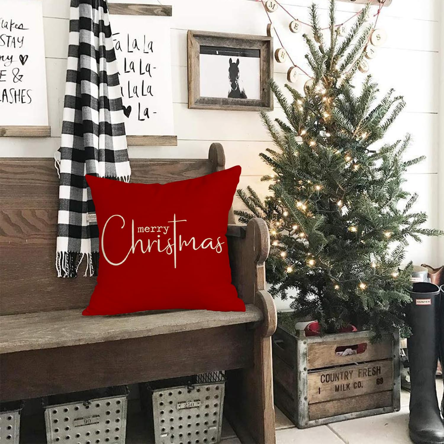 Christmas Pillow Covers 12x20 Inch