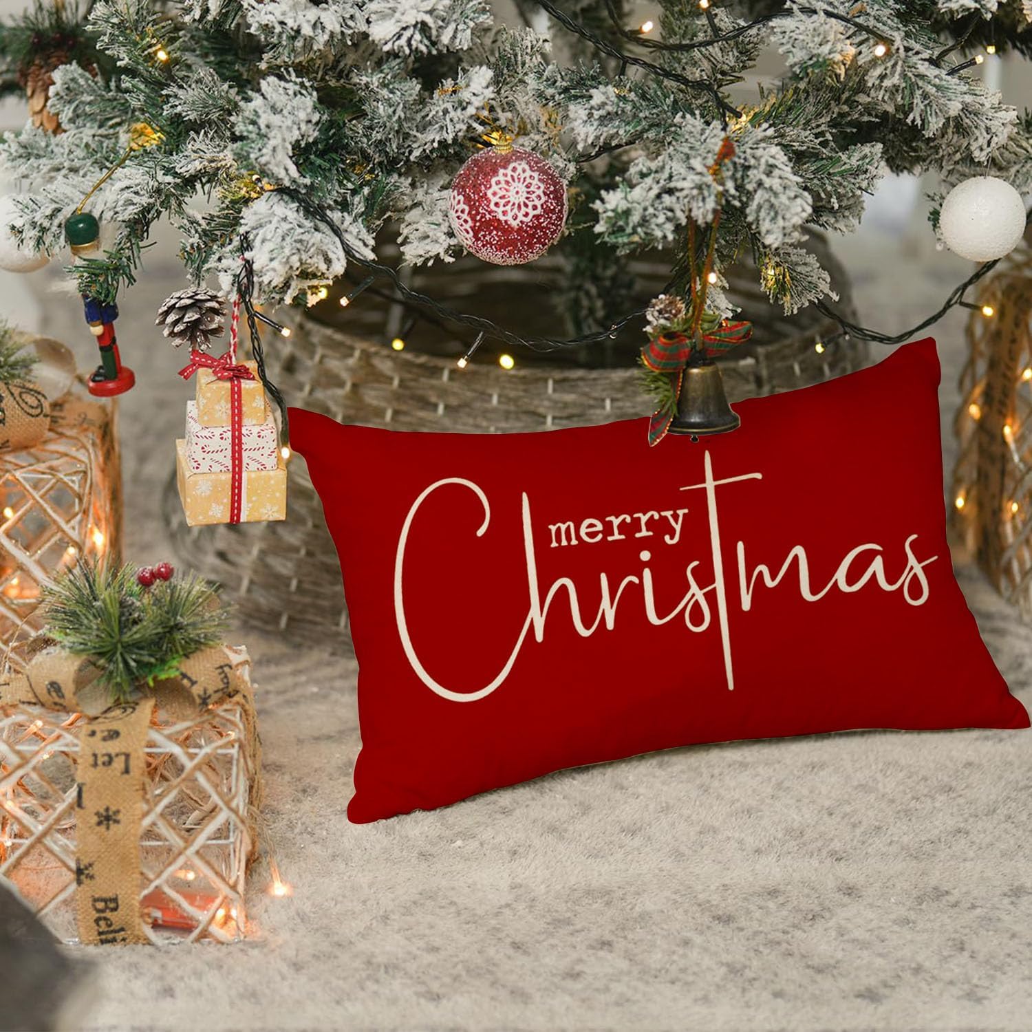 Christmas Pillow Covers 12x20 Inch