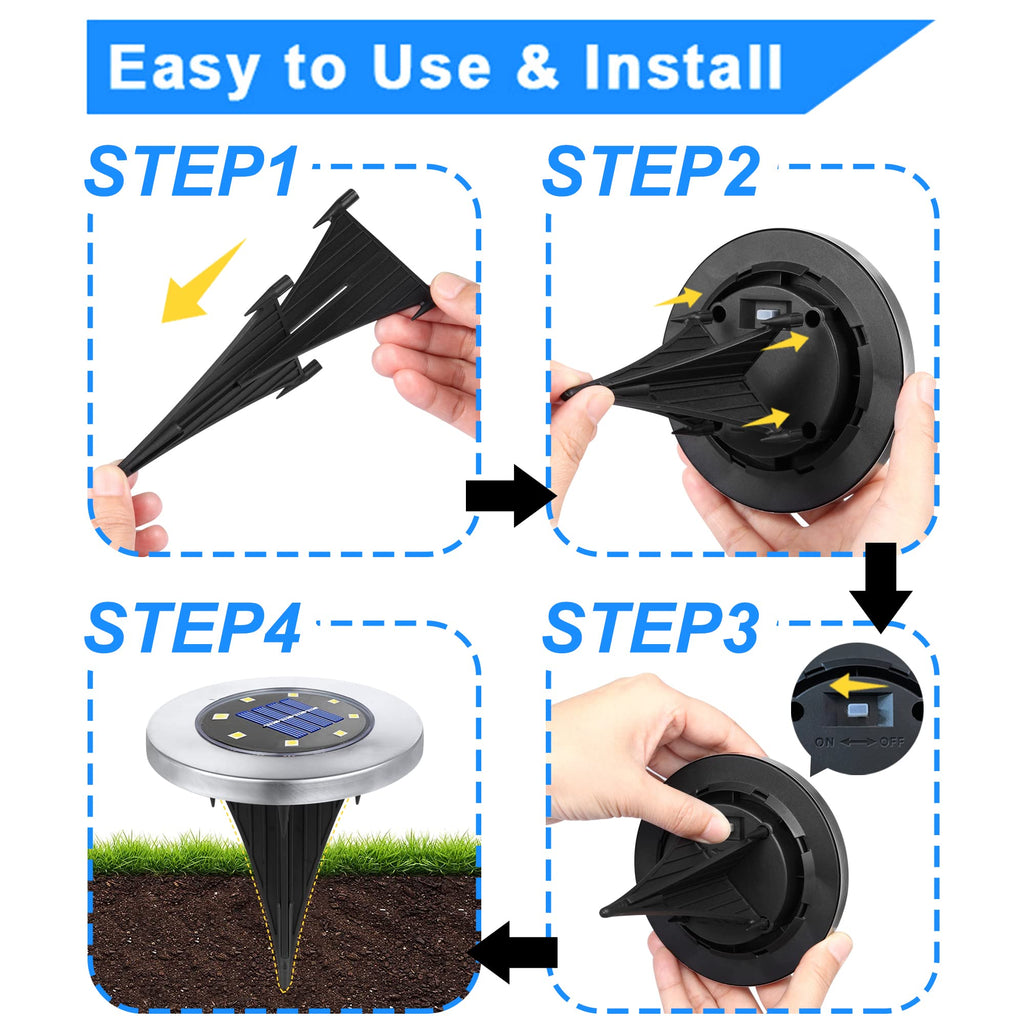 Upgraded Outdoor Garden Waterproof Bright in-Ground Light