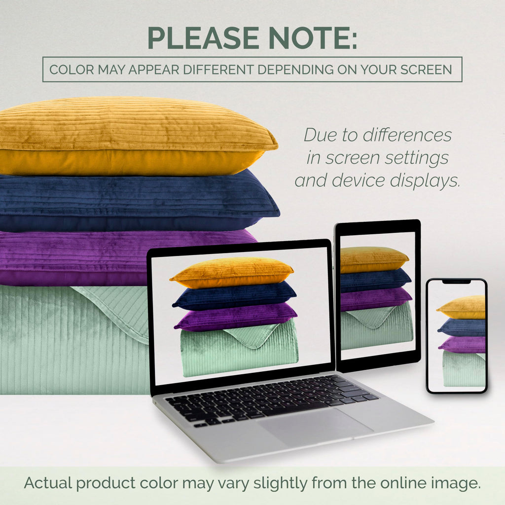 Elegant Comfort Luxury 3-Piece Velvet Corduroy Stripe Quilt Set, Ultra Soft Bedspread - Cozy Velvet Coverlet Set - 3PC Medium Weight Quilted Set with Matching Pillow Shams, Queen, Khaki