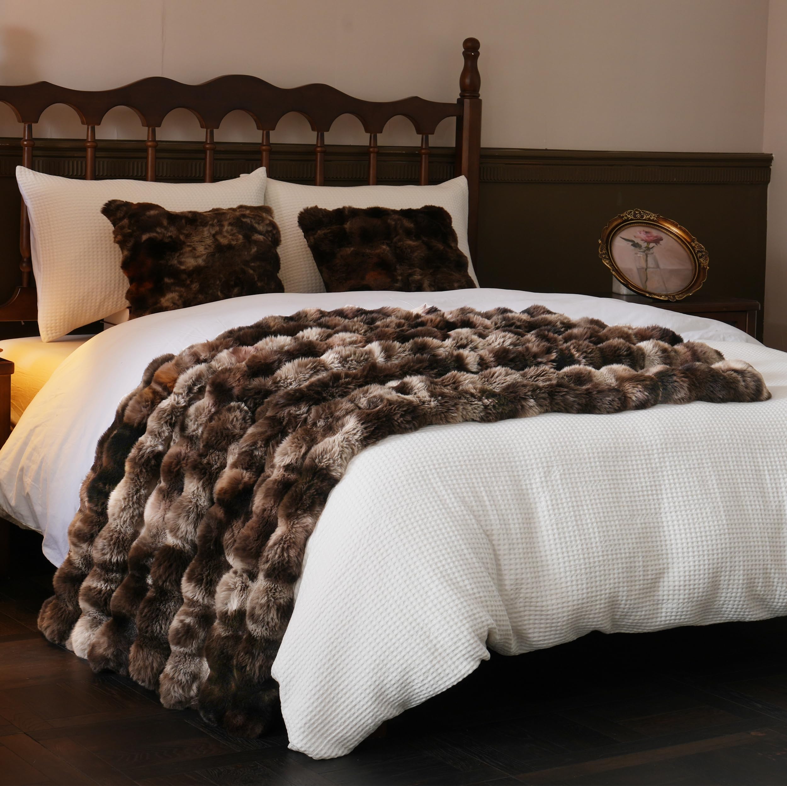 Mocha Throw Blanket for Couch